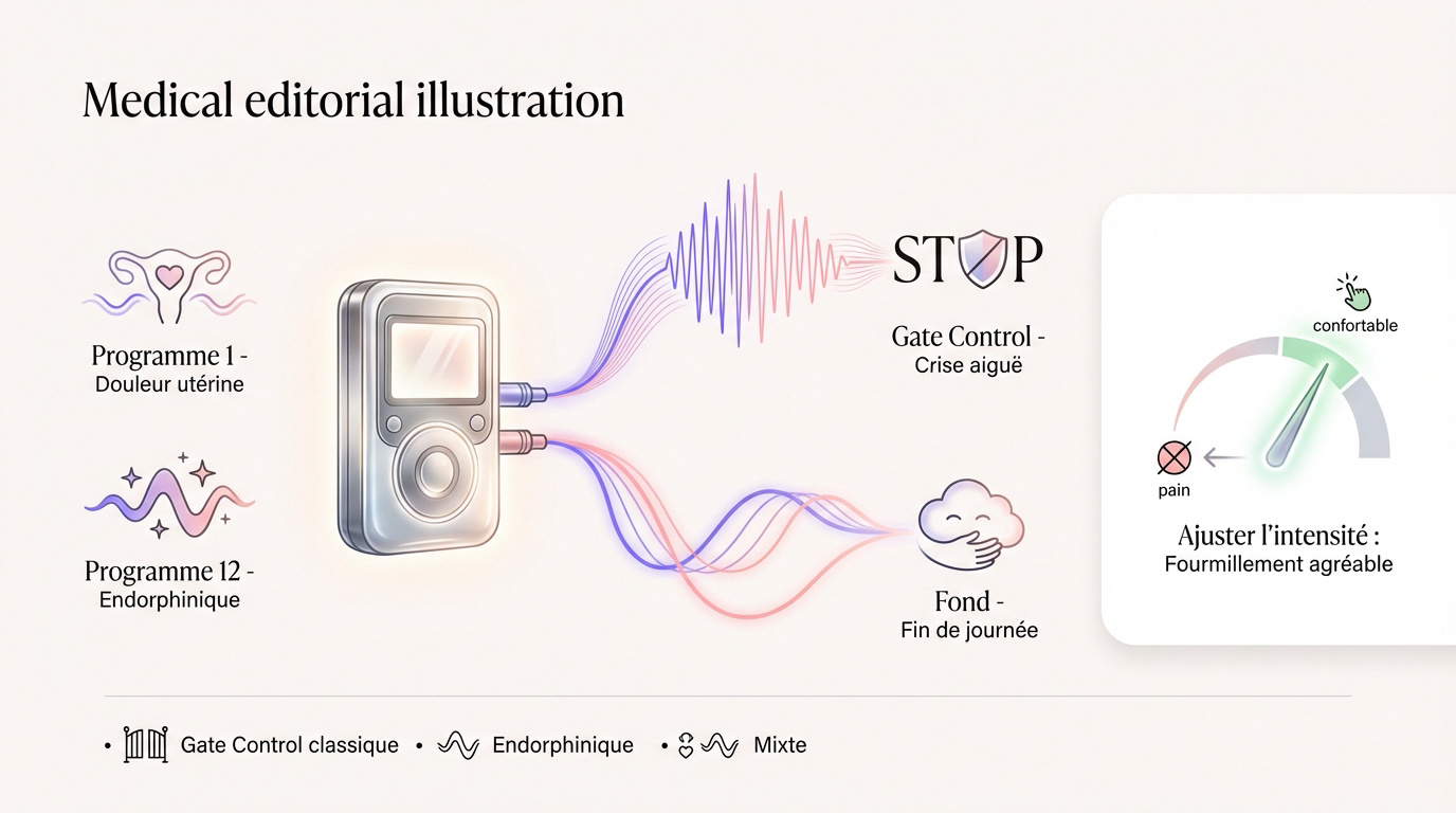 Utilisation du neurostimulateur TENS Eco 2 pour soulager les douleurs d'endométriose