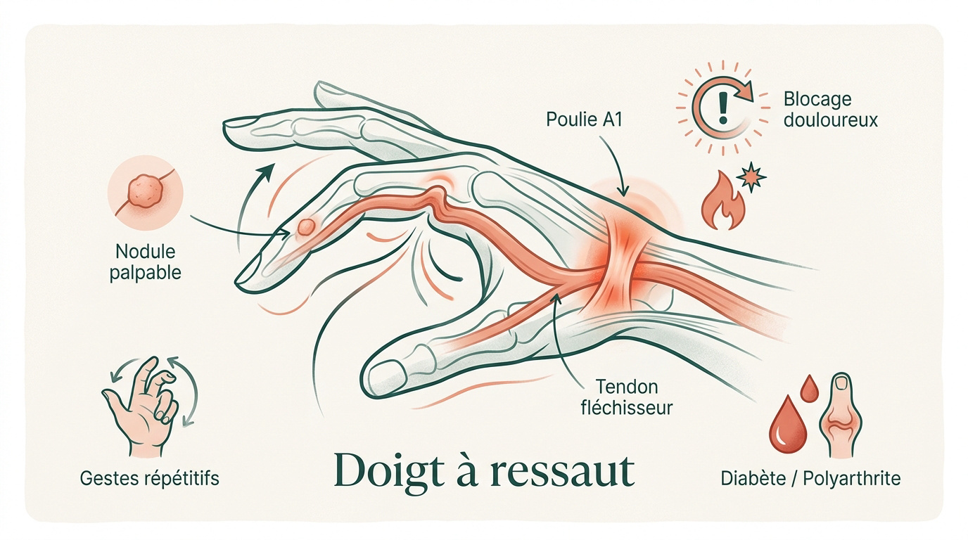Mécanisme du doigt à ressaut